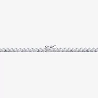 DiamonArt® Sterling Silver 17 3/8 CT. T.W. Cubic Zirconia Tennis Necklace