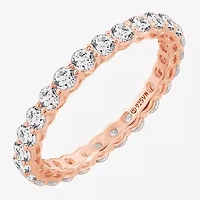 Cubic Zirconia Sterling Silver Round Band