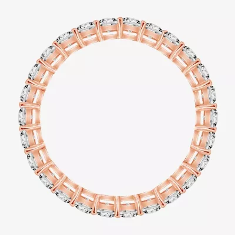 Cubic Zirconia Sterling Silver Round Band