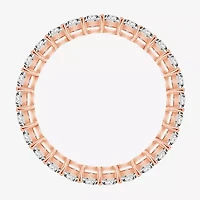 Cubic Zirconia Sterling Silver Round Band