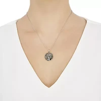 Forever Inspired Tree Of Life Womens Sterling Silver Round 18 Inch Pendant Necklace