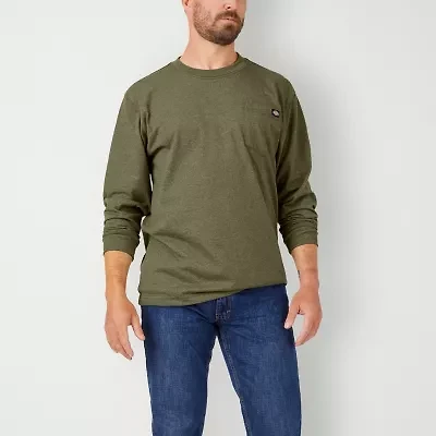 Dickies Heavyweight Heather Mens Crew Neck Long Sleeve T-Shirt