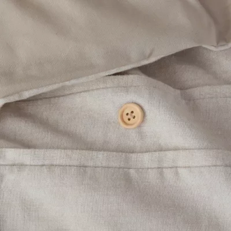 Madison Park Blakely 3 Piece Organic Cotton Oversized Duvet Cover Set