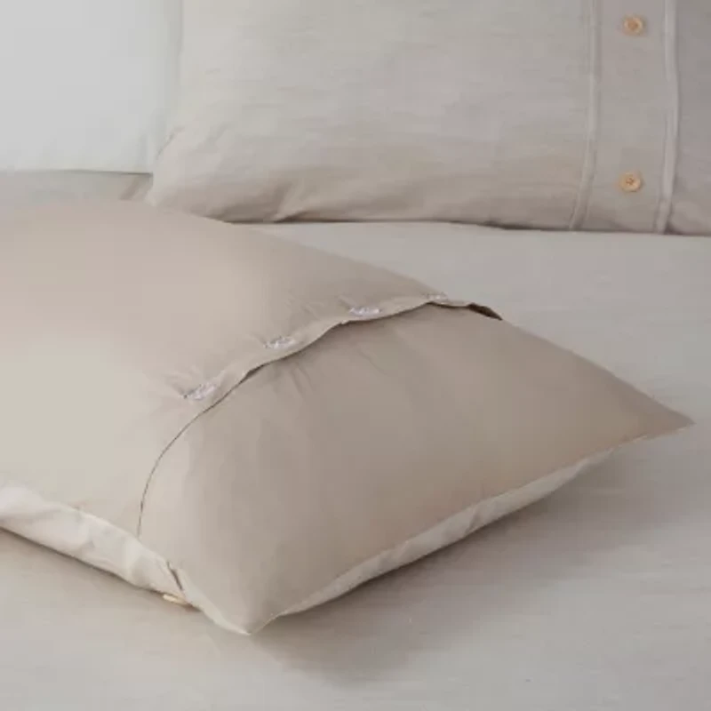 Madison Park Blakely 3 Piece Organic Cotton Oversized Duvet Cover Set
