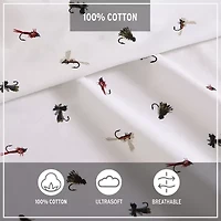 Eddie Bauer Fishing Flies Sheet Set