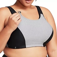 Glamorise Magiclift® Double Layer Custom Control Womens Seamless High Support Full Coverage Unlined Wireless Sports Bra 1166