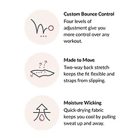 Glamorise Magiclift® Double Layer Custom Control Womens Seamless High Support Full Coverage Unlined Wireless Sports Bra 1166