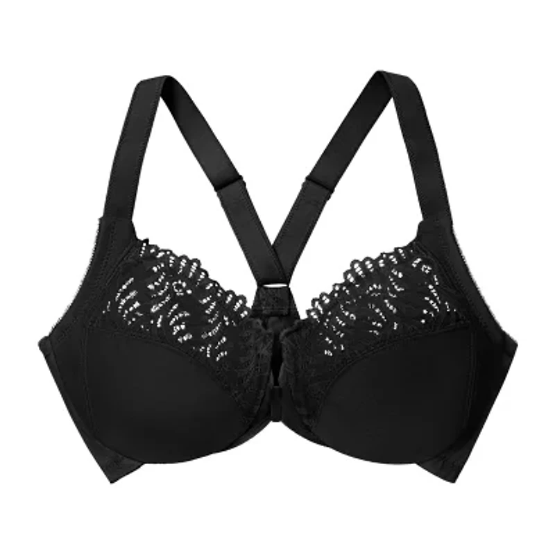 Glamorise Front-Closure T-Back WonderWire® Underwire Bra-1246