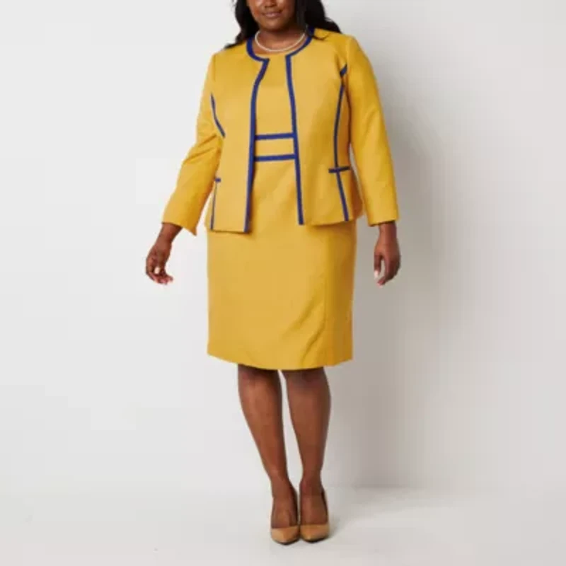 Black Label by Evan-Picone Womens Plus Classic Fit Suit Jacket