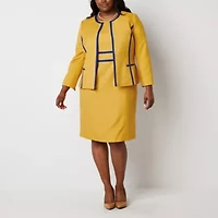 Black Label by Evan-Picone Womens Plus Classic Fit Suit Jacket