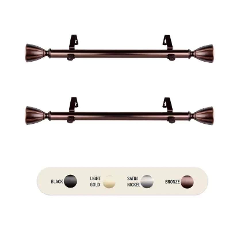Rod Desyne (Set Of 2) Ayla 1 Adjustable Side Curtain
