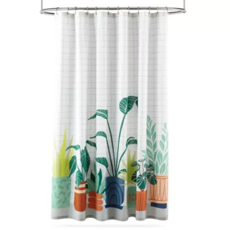 Home Expressions Potted Plant Shower Curtain