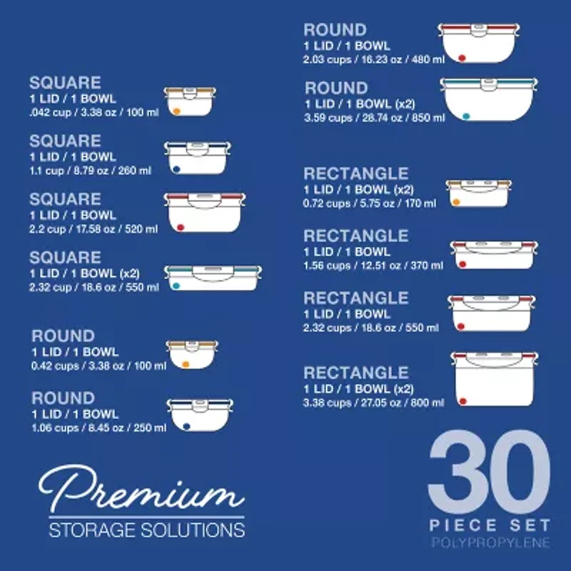 Lock & Lock 30-pc. Food Container