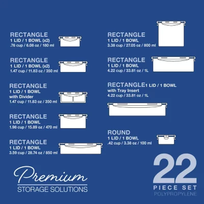 Lock & Lock 22-pc. Food Container