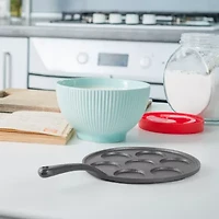 Commercial Chef Mini Pancake Maker Cast Iron Grill Pan