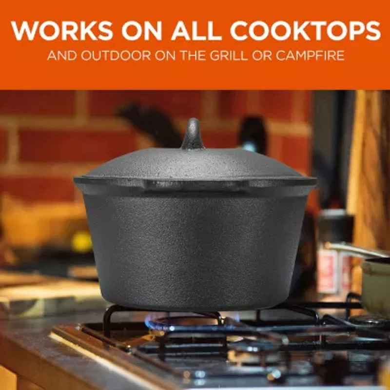 Commercial Chef 2.0 Qt Cast Iron With Lid Sauce Pan