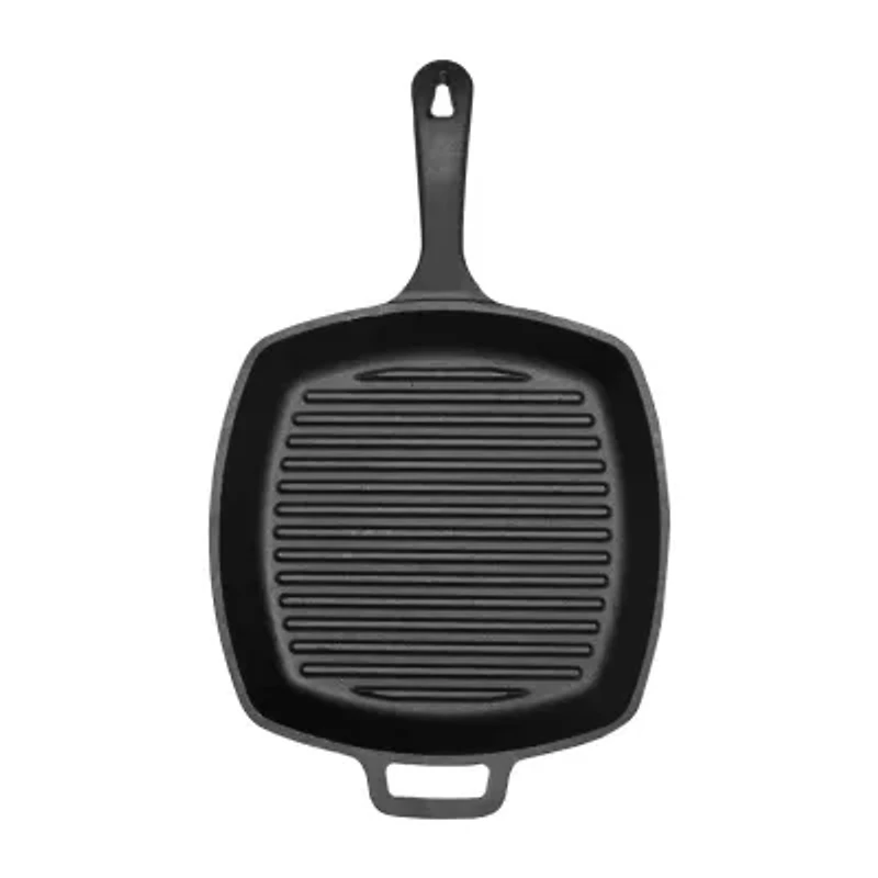 Commercial Chef 10.5 Inch Square Grill Pan Cast Iron Skillet