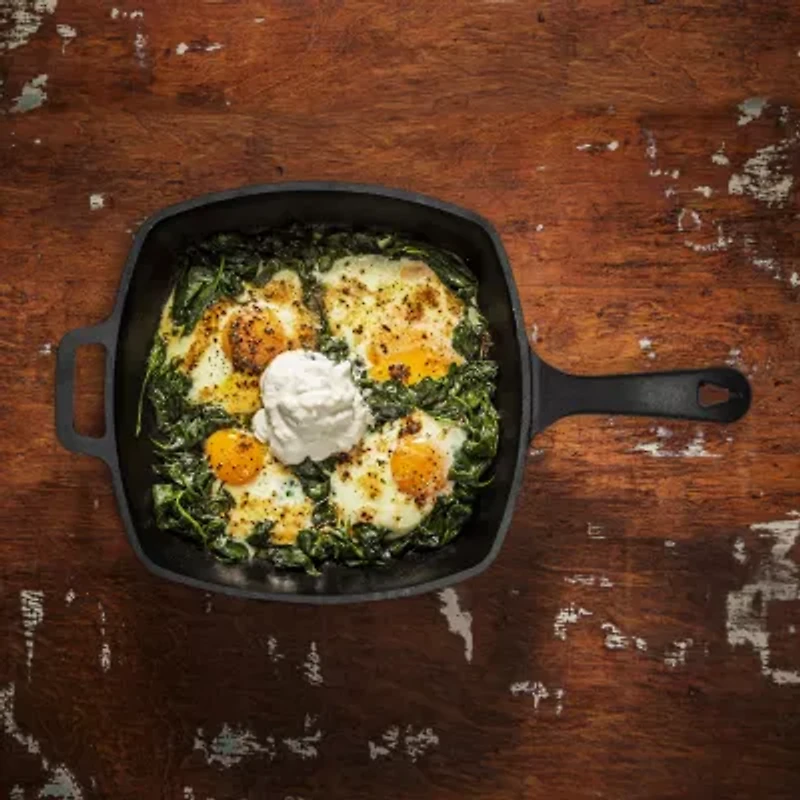 Commercial Chef 10.5 Inch Square Grill Pan Cast Iron Skillet