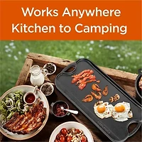 Commercial Chef Reversible Grill Cast Iron Grill Pan