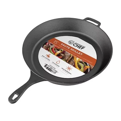 Commercial Chef 15 Inch Cast Iron Skillet