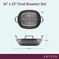 Anolon Advanced 16"X13" Non-Stick Roasting Pan with Rack