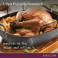 Anolon Advanced 16"X13" Non-Stick Roasting Pan with Rack