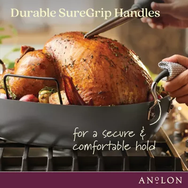 Anolon Advanced 16"X13" Non-Stick Roasting Pan with Rack