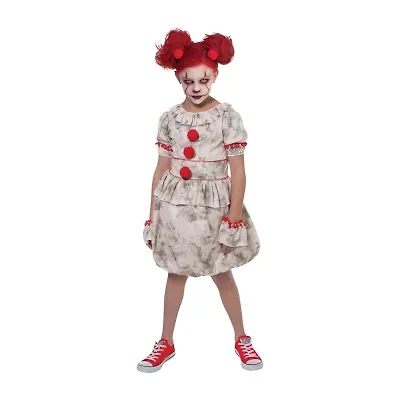 Little & Big Kid Girls Dancing Clown Costume