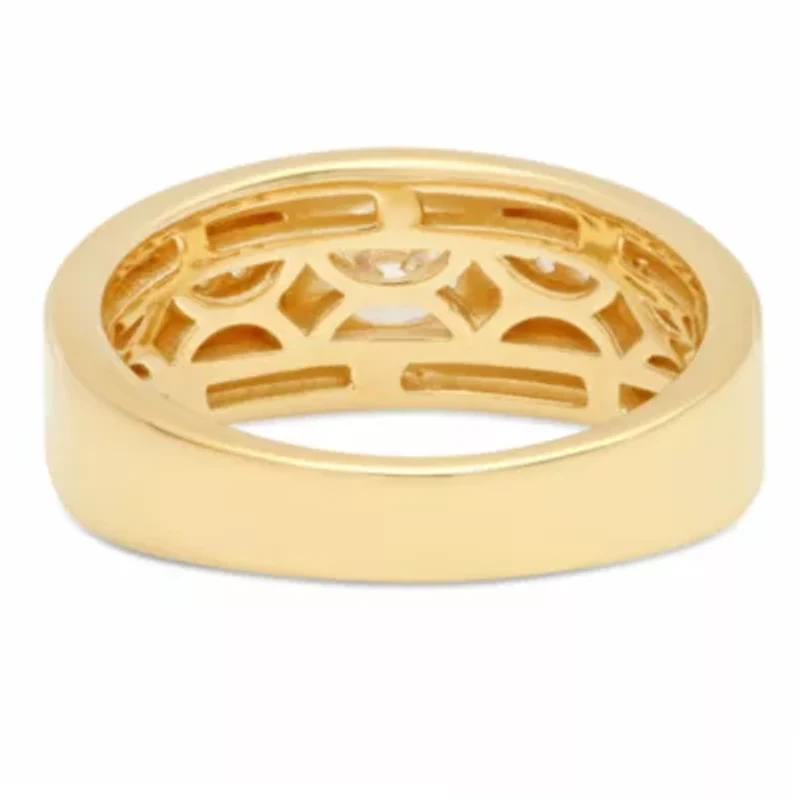 Mens Sterling Silver Cubic Zirconia Ring