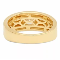 Mens Sterling Silver Cubic Zirconia Ring
