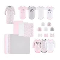 The Peanutshell 0-3m Pink Ditsy Baby Girls 23-pc. Baby Clothing Set