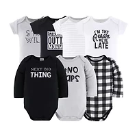 The Peanutshell 0-3m Black Plaid Baby Unisex 23-pc. Baby Clothing Set