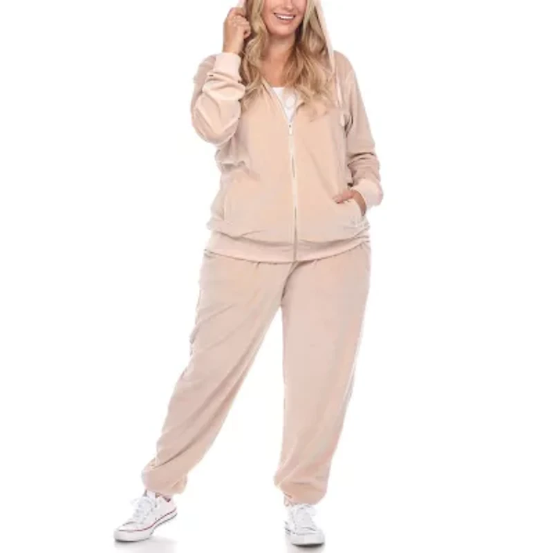 White Mark 2-pc. Velour Tracksuit-Plus