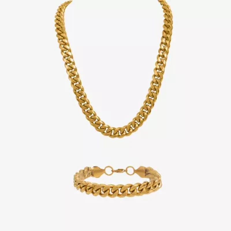 Mens Stainless Steel 2-pc. Jewelry Set