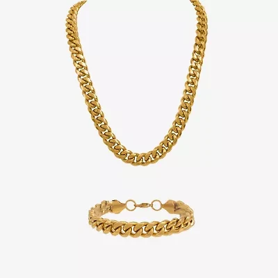 Mens Stainless Steel 2-pc. Jewelry Set