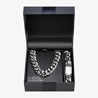 Mens Stainless Steel 2-pc. Jewelry Set