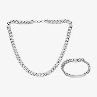 Mens Stainless Steel 2-pc. Jewelry Set