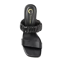 Journee Collection Fayth Womens Round Open Toe Block Heel Pumps