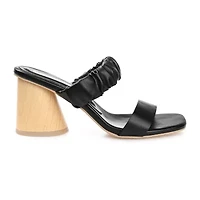 Journee Collection Fayth Womens Round Open Toe Block Heel Pumps