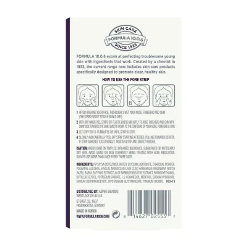 Formula 1006 Down To The Pore Strips Face Treatment