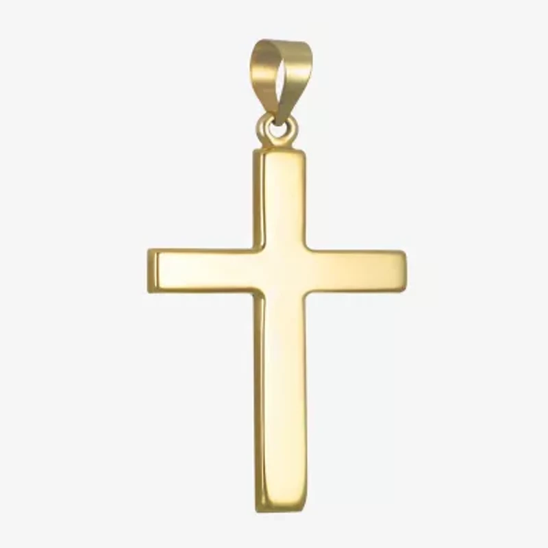 Mens 14K Gold Cross Pendant