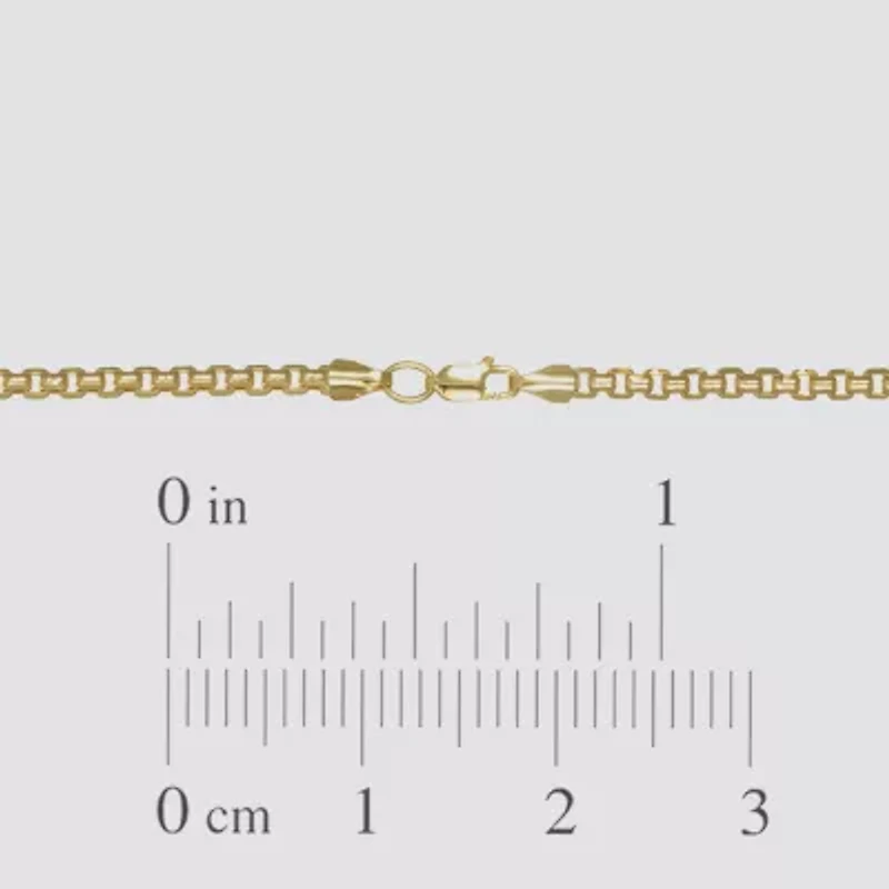 Womens 14K Gold 20 Inch Box Chain Necklace