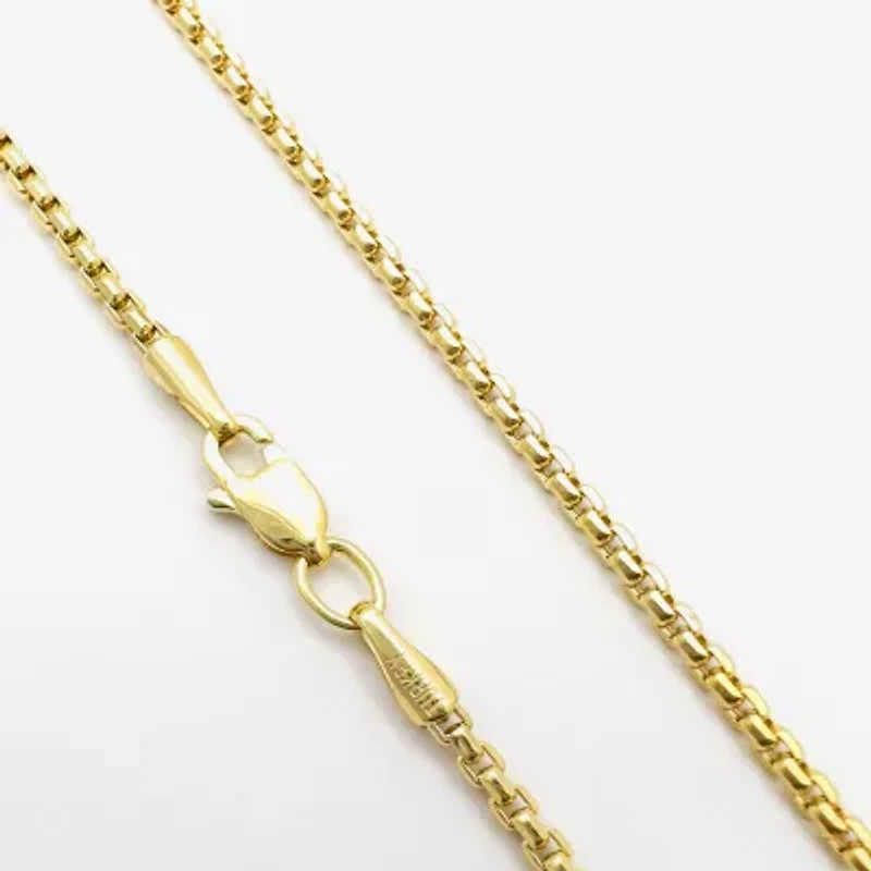 Womens 14K Gold 20 Inch Box Chain Necklace