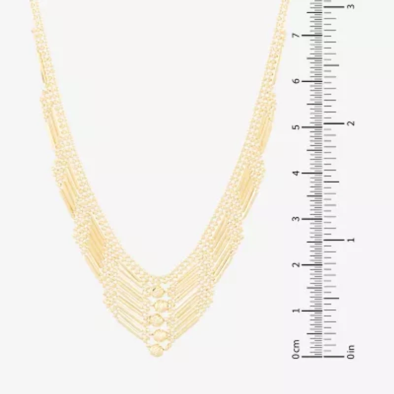 Womens 14K Gold 17 Inch Beaded Necklace
