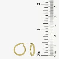 14K Yellow Gold Diamond-Cut 20mm Hoop Earrings