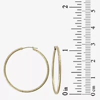 Womens 14K Gold 37mm Hoop Earrings