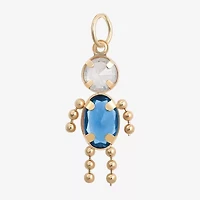 10K Gold March Birthstone Babies Boy Charm