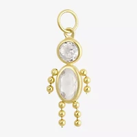 10K Gold April Birthstone Babies Boy Charm