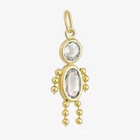 10K Gold April Birthstone Babies Boy Charm