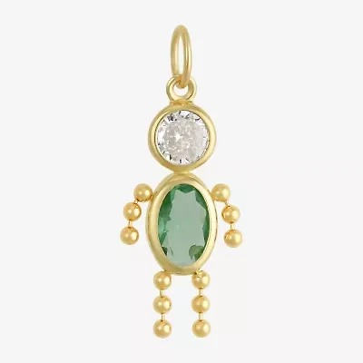 10K Gold August Birthstone Babies Boy Charm